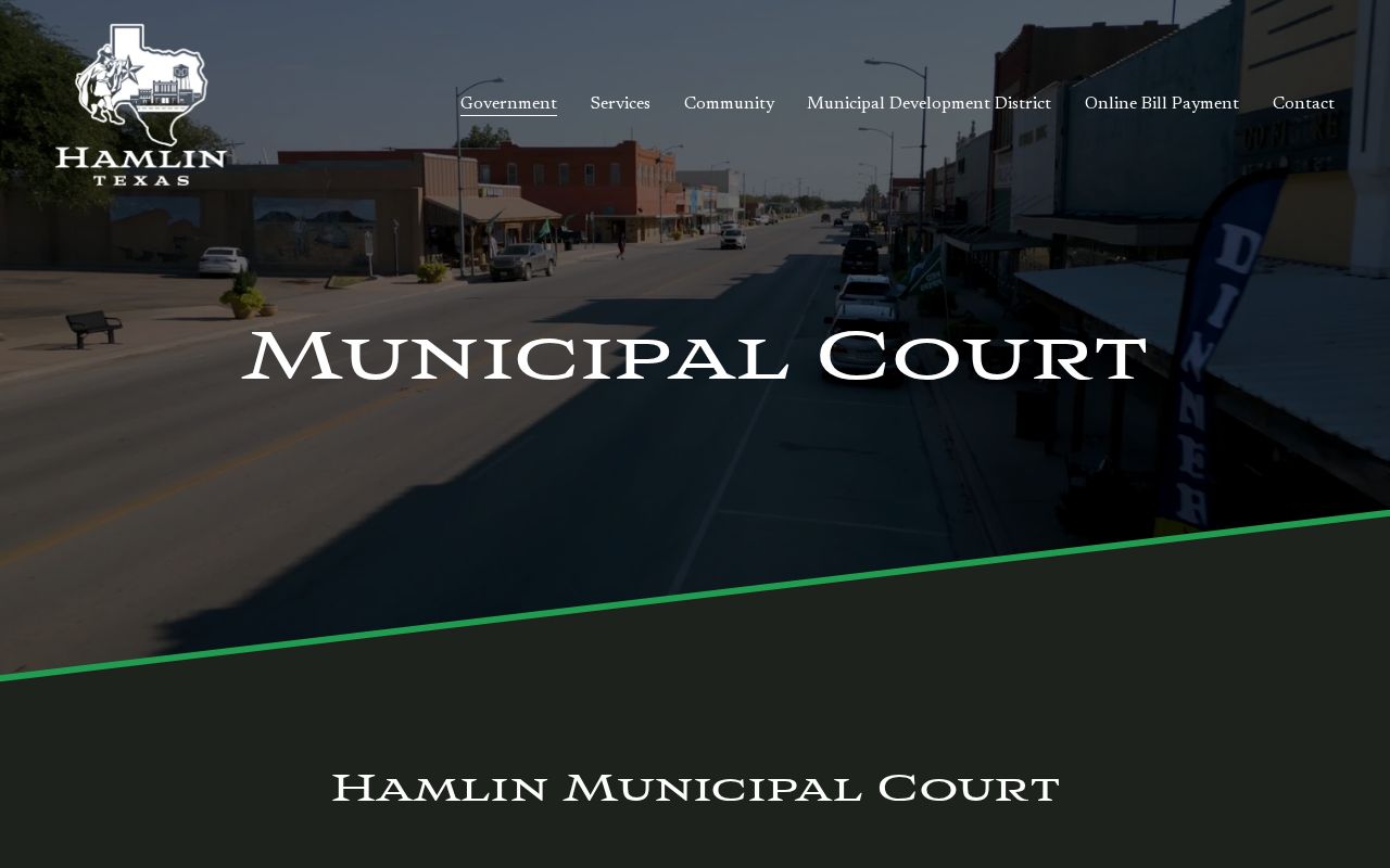 Hamlin court records hours and municipal court officials